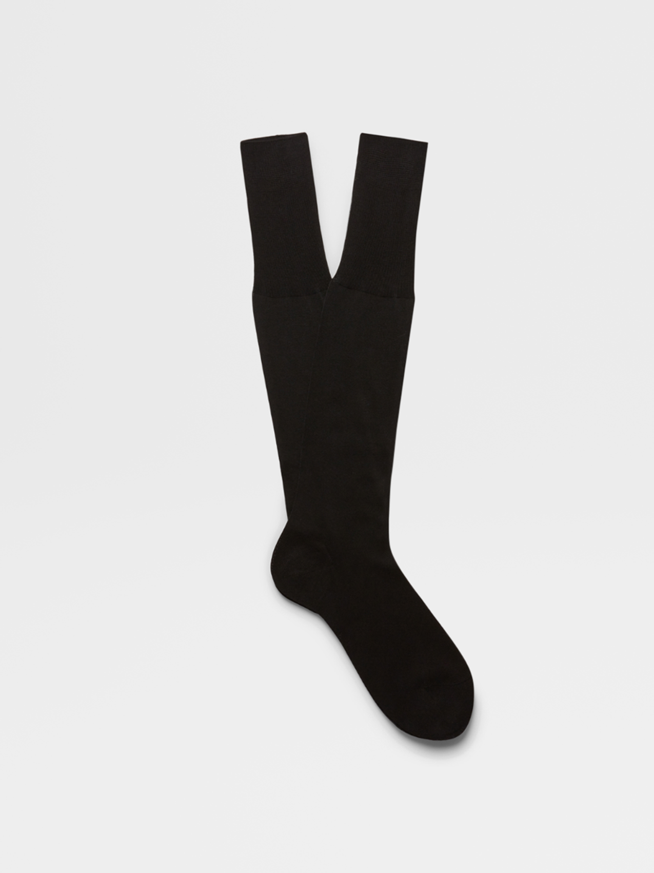 Black Cotton Knee Socks